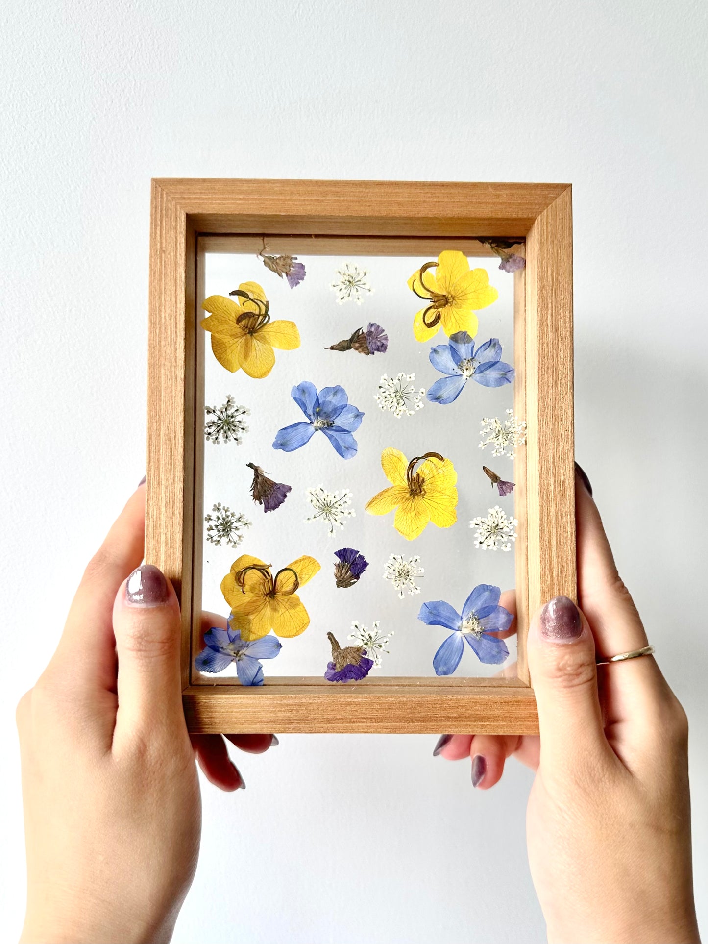 Solid Beige Wood - Custom Bouquet Preservation Wall Art