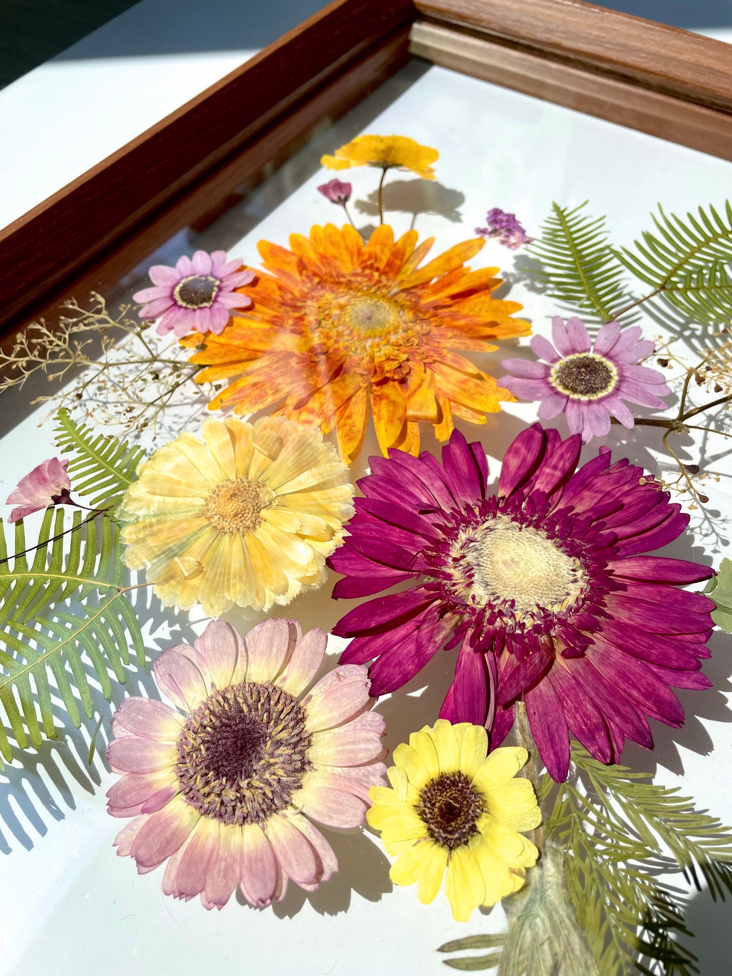 Solid Dark Wood - Custom Bouquet Preservation Wall Art