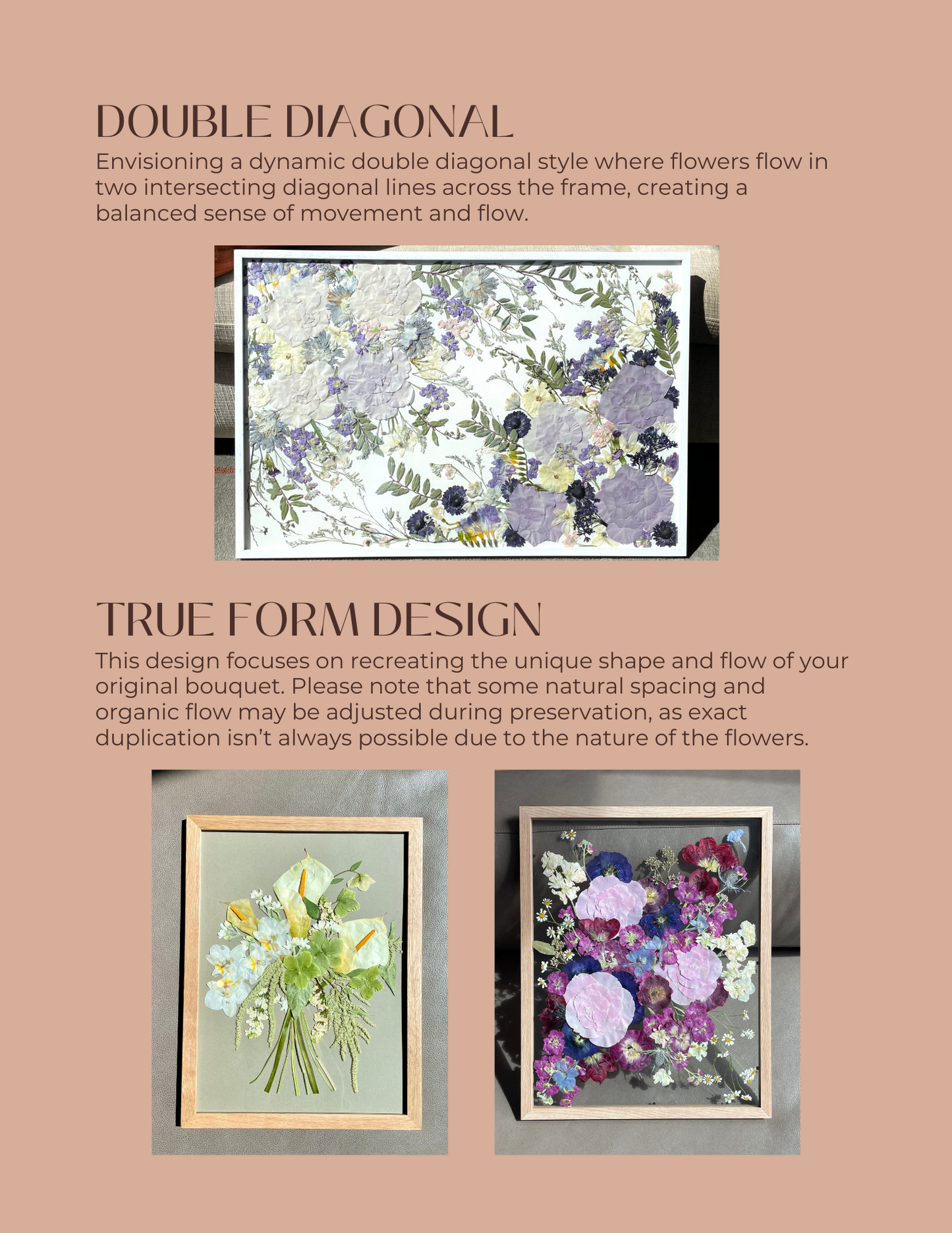 Premium Solid Wood Frame Bouquet Preservation