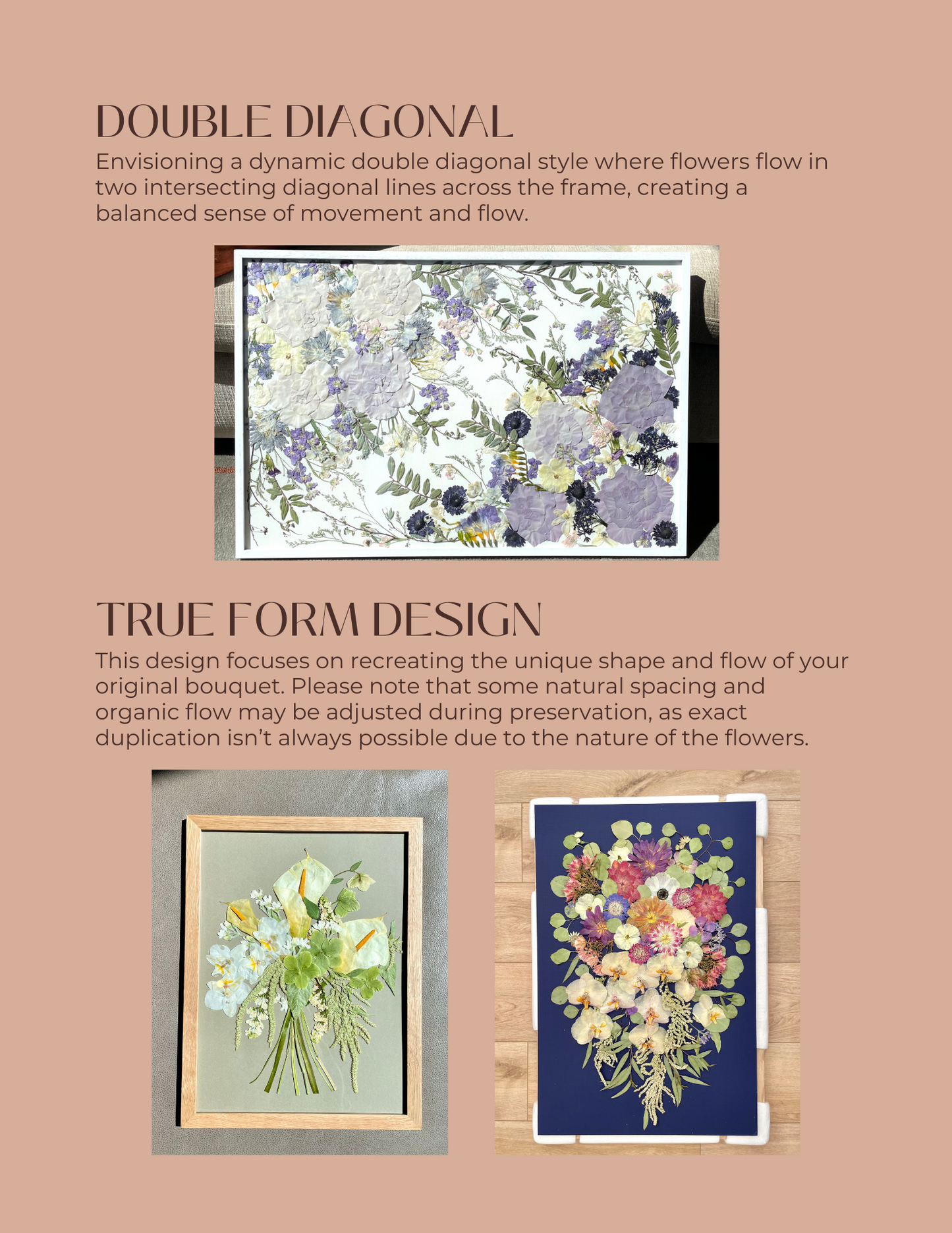 Premium Solid Wood Frame Bouquet Preservation