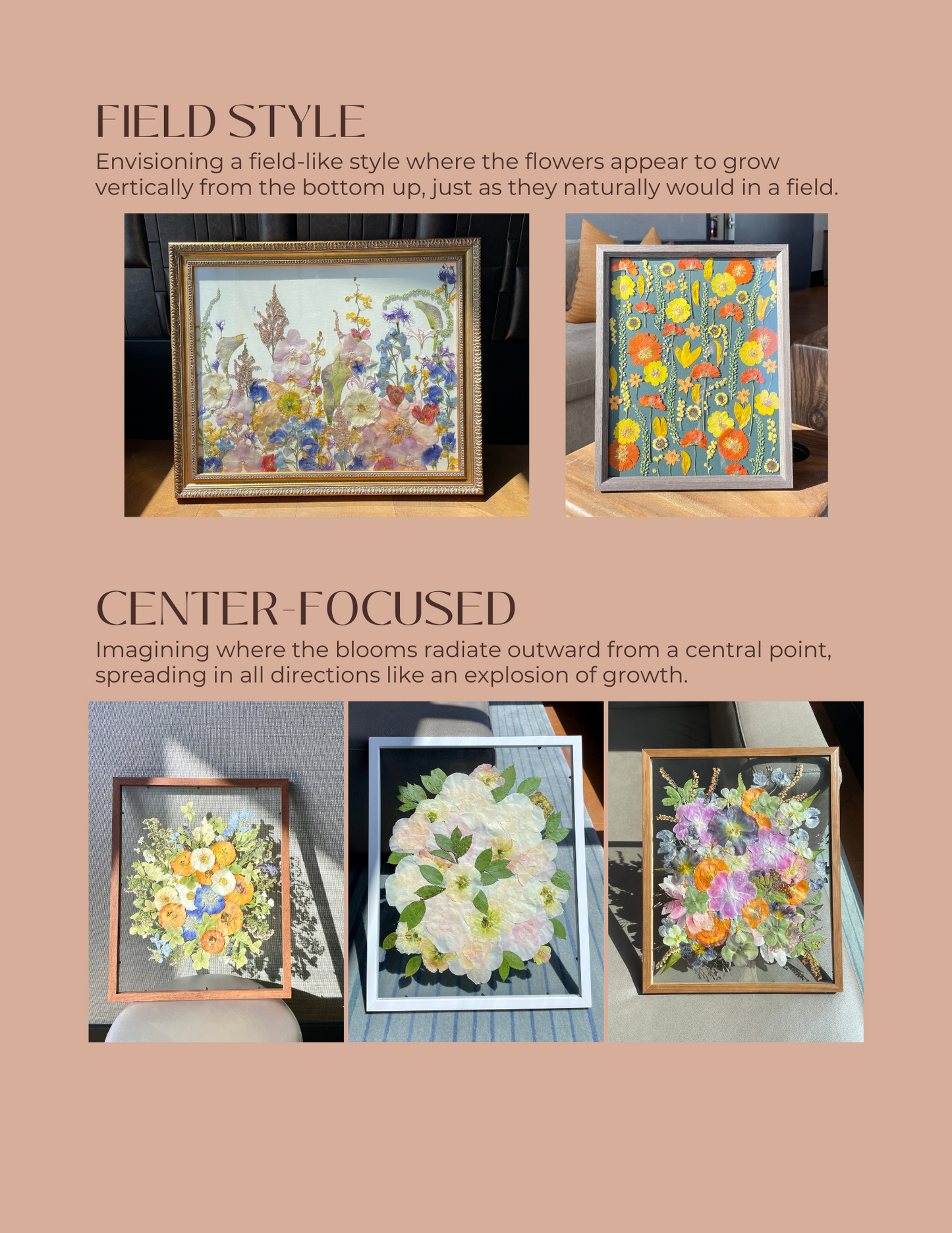 Solid Beige Wood - Custom Bouquet Preservation Wall Art