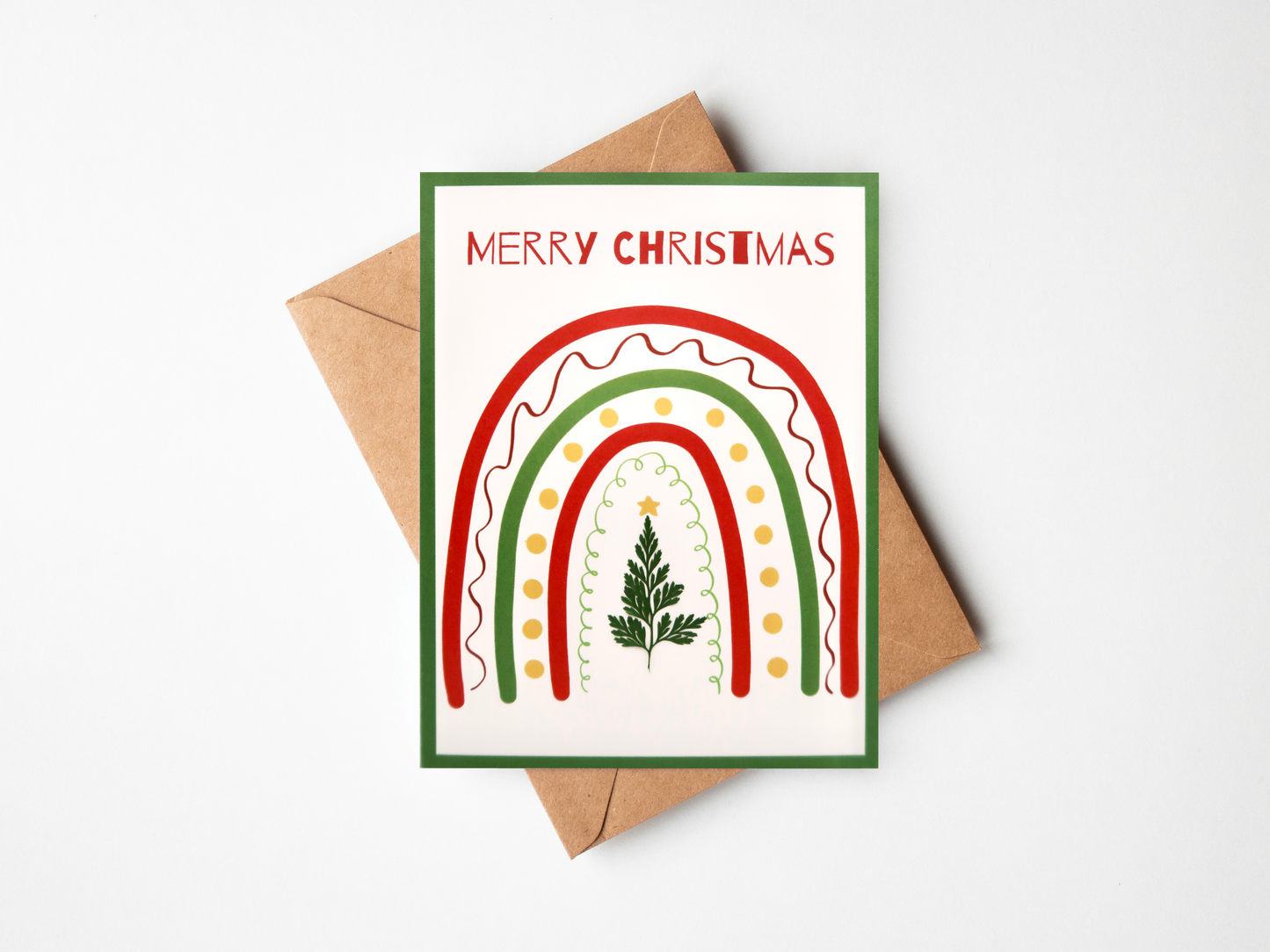 Merry Christmas Rainbow Card