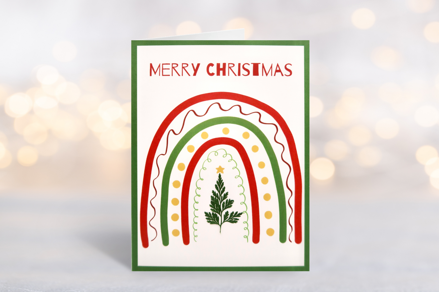 Merry Christmas Rainbow Card