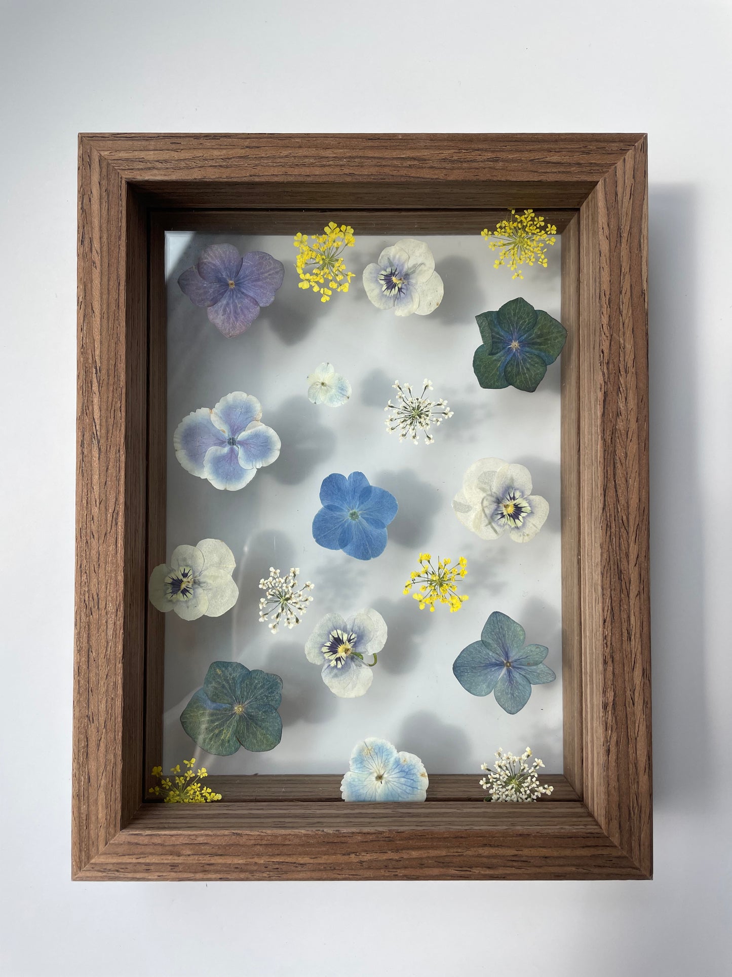 Pre-made Small Wooden Pressed Flower Wall Art