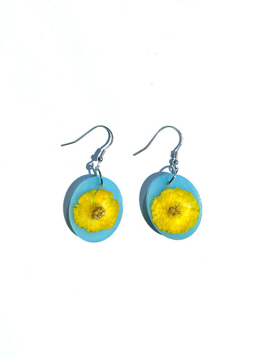 Petite Sunny Blue Drop Earrings