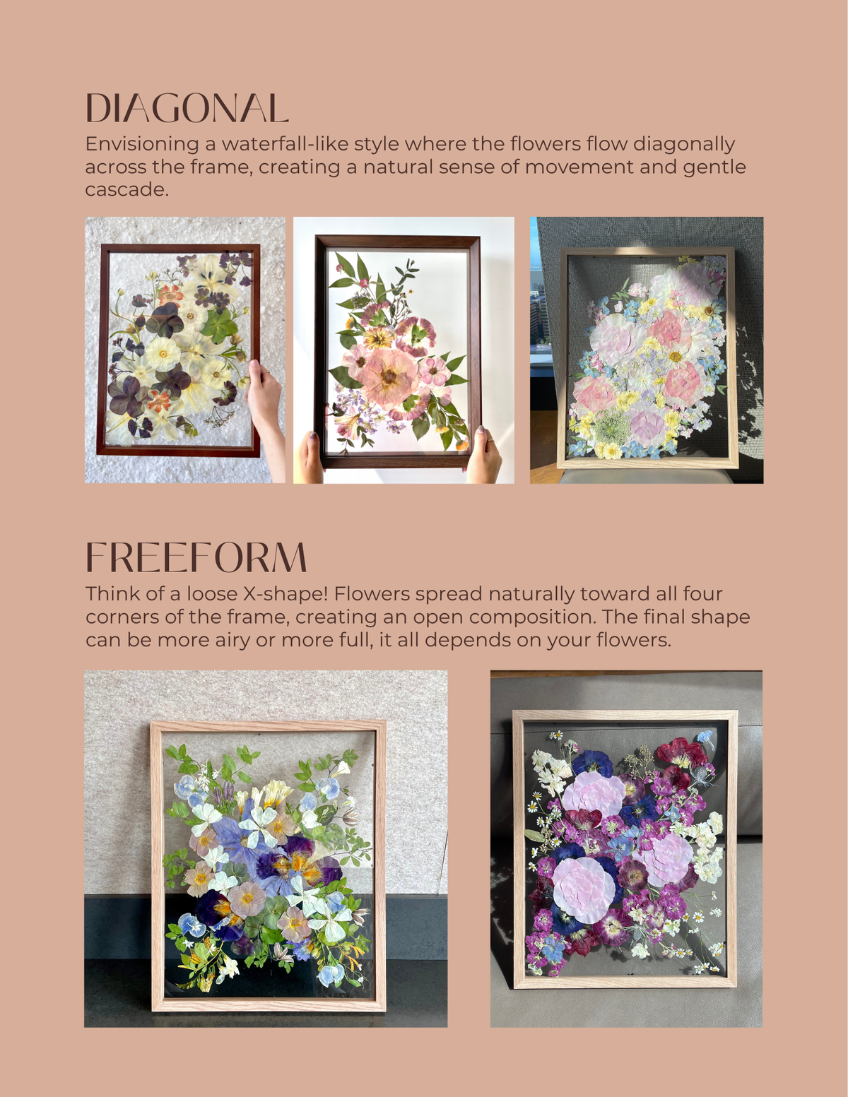 Solid Beige Wood - Custom Bouquet Preservation Wall Art