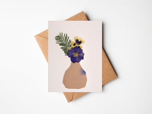 Violet Abstract Vase Card