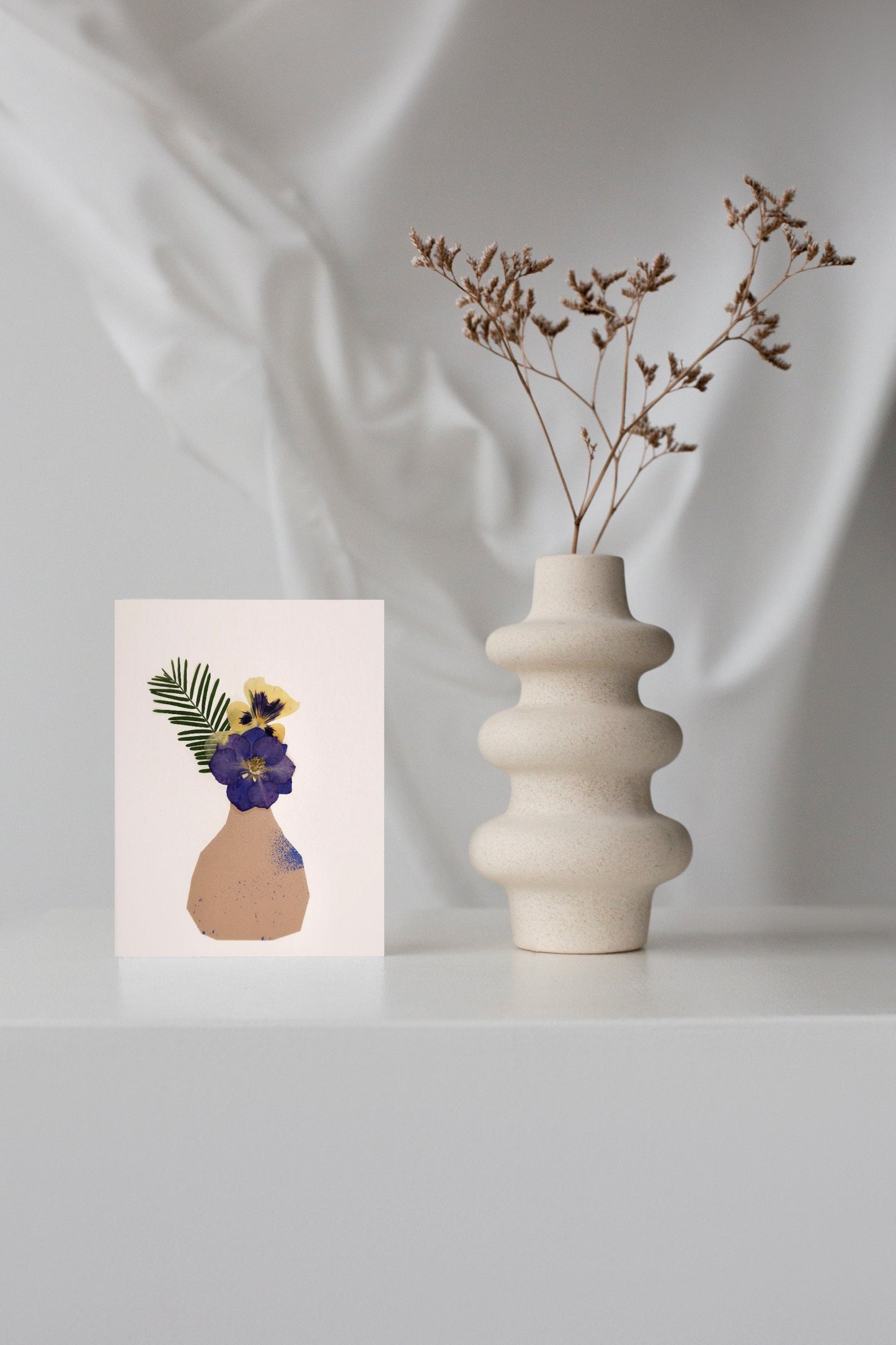 Violet Abstract Vase Card