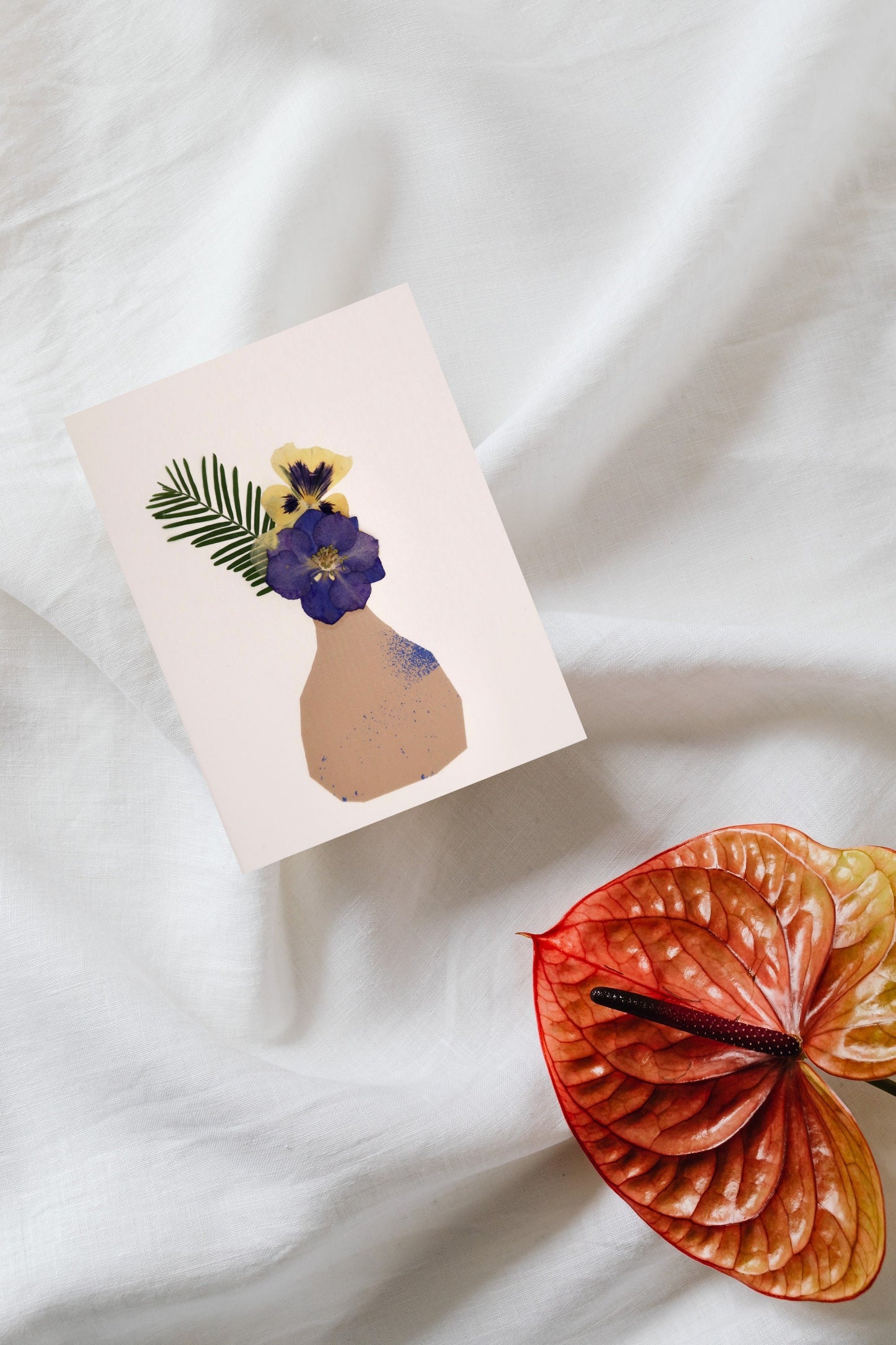 Violet Abstract Vase Card