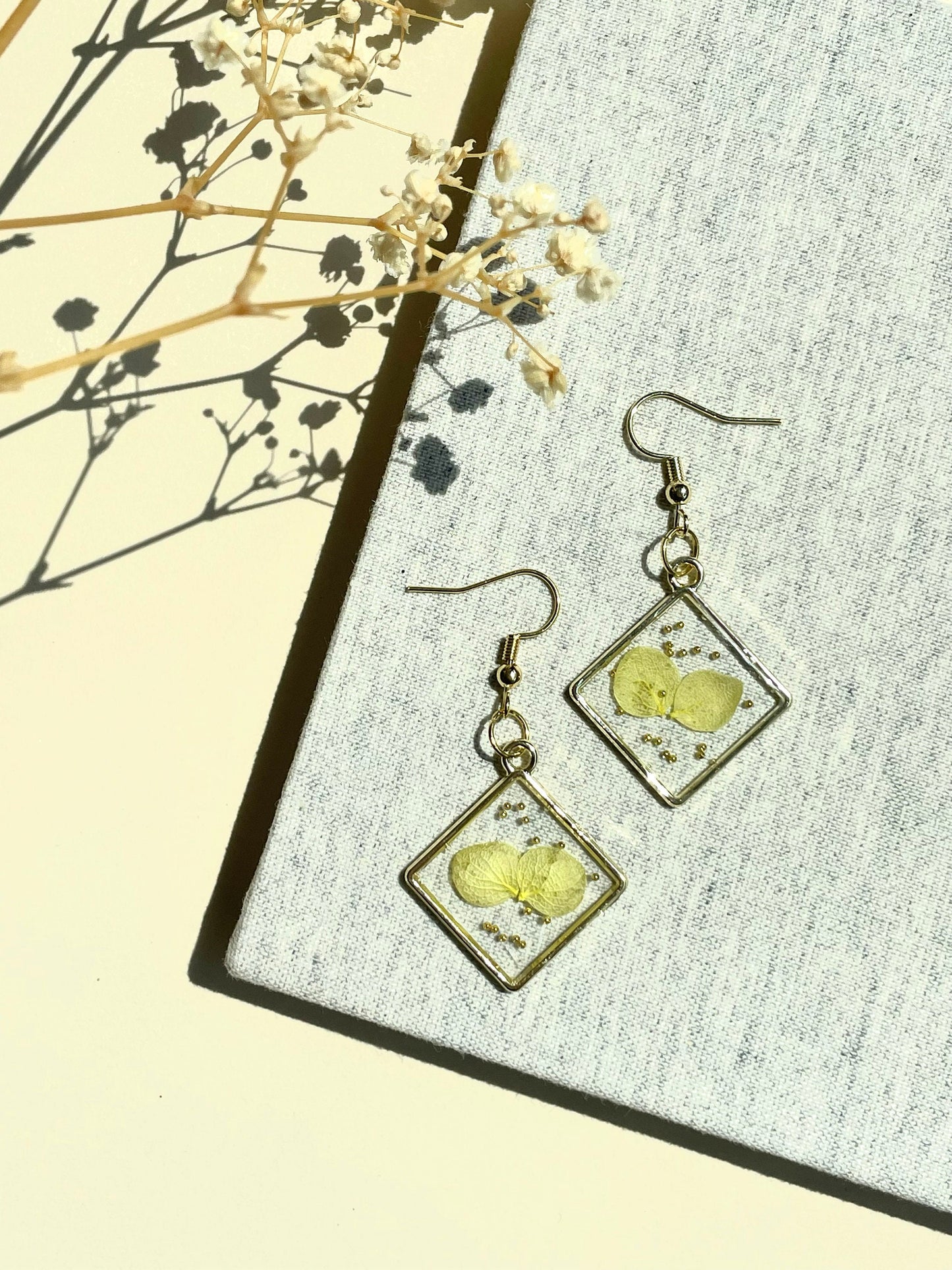 Simplistic Resin Botanical Earrings