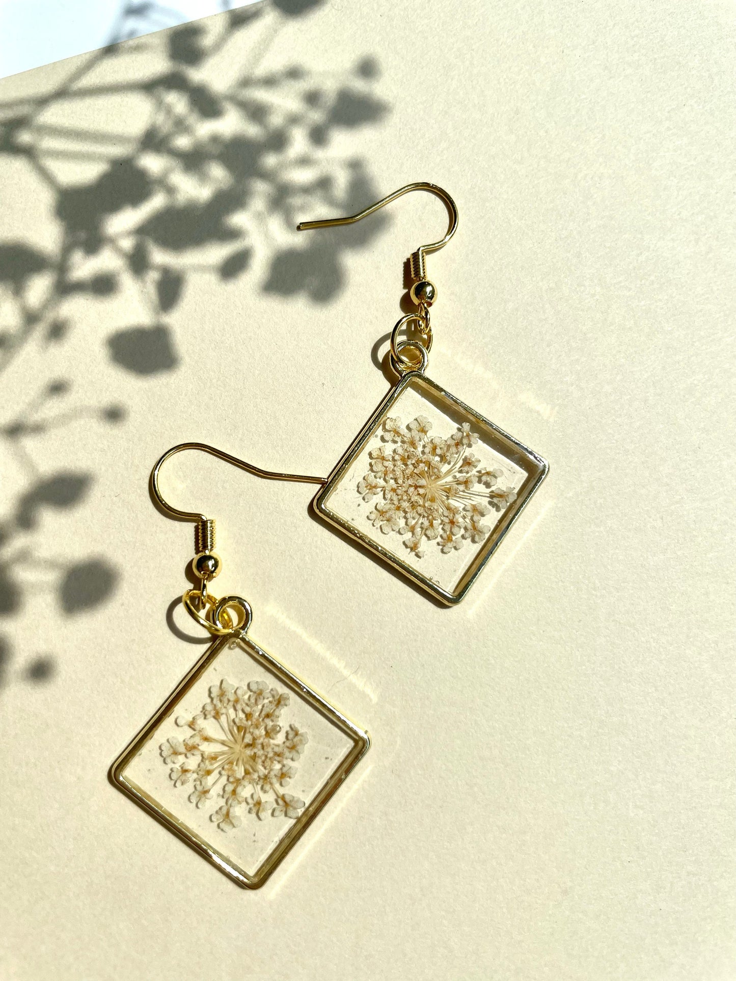 Simplistic Resin Botanical Earrings